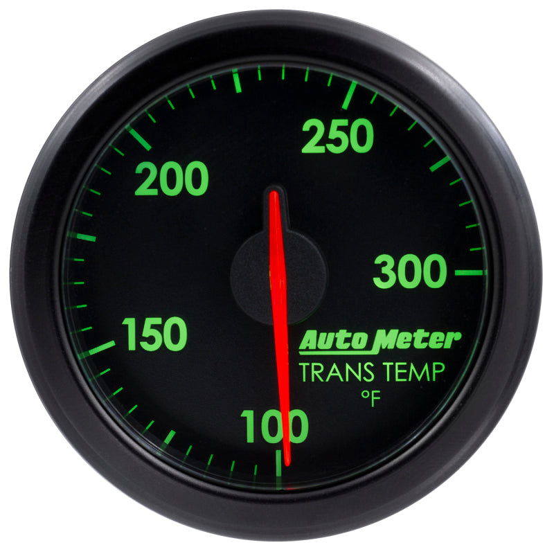 Autometer Airdrive 2-1/6in Trans Temperature Gauge 100-300 Degrees F Black Universal | 9157-T