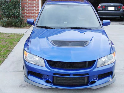 JDMuscle Tanso Carbon Fiber RA Style Front Lip for 2005-2007 Mitsubishi Evolution 9