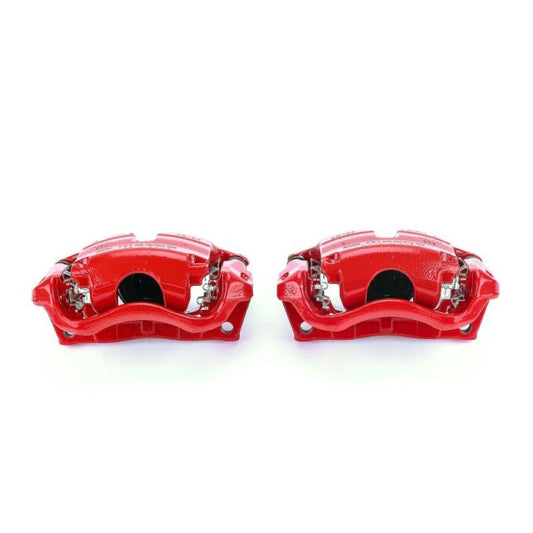 Power Stop Front Red Calipers w/ Brackets Pair Mazda Mazdaspeed 3 2014-2016 / CX-3 2016-21 | S7158