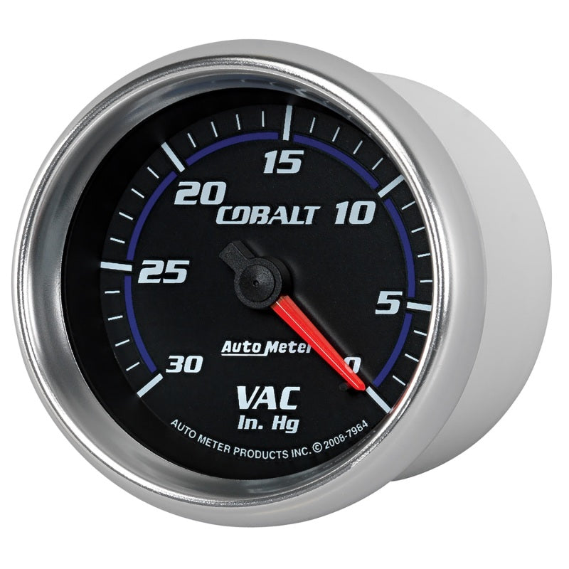 Autometer Cobalt 2-5 / 8in. / 0-30 IN HG / Mechanical Vacuum Gauge Universal | 7984