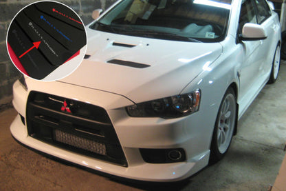 Rally Armor UR Black Mud Flap w/ Silver Logo Mitsubishi EVO X 2008-2017 | MF10-UR-BLK/SIL