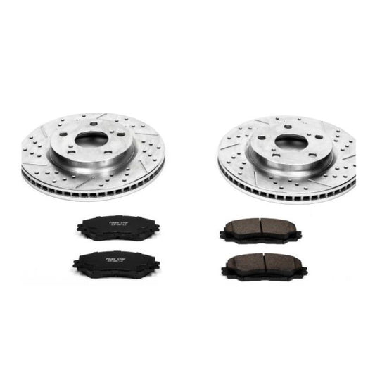 Power Stop Front Z23 Evolution Sport Brake Kit Lexus HS250h 2010-2012 / Scion xB 2008-2015 / Toyota Prius 2012-2017 / RAV4 2006-2018 | K258