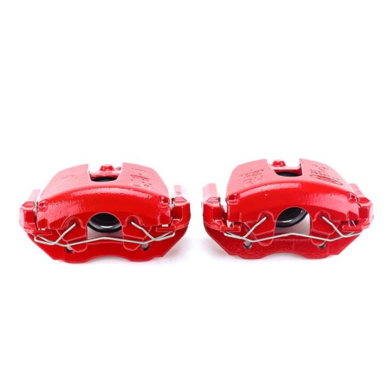 Power Stop Front Red Calipers w/Brackets Pair Mazda Mazdaspeed 3 2008-2013 / Mazdaspeed 5 2008-2010 | S2942B