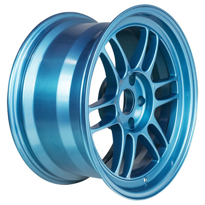 Enkei RPF1 17x9 5x114.3 22mm Offset 73mm Bore Emerald Blue Wheel