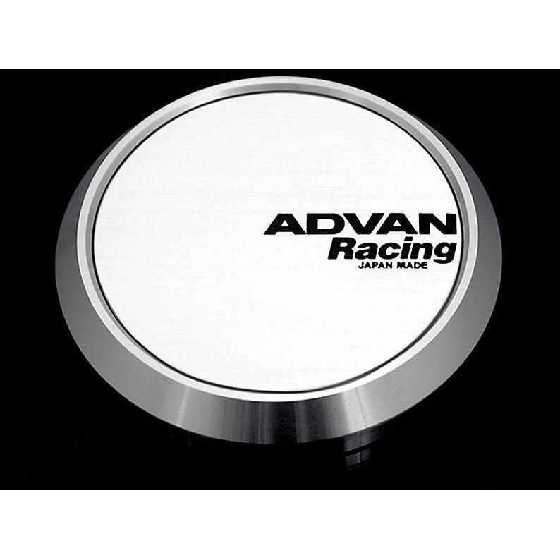 Advan 73mm Flat Centercap - White/Silver Alumite - Universal (V2386)-avnV2386-V2386-Center Caps-Advan-JDMuscle