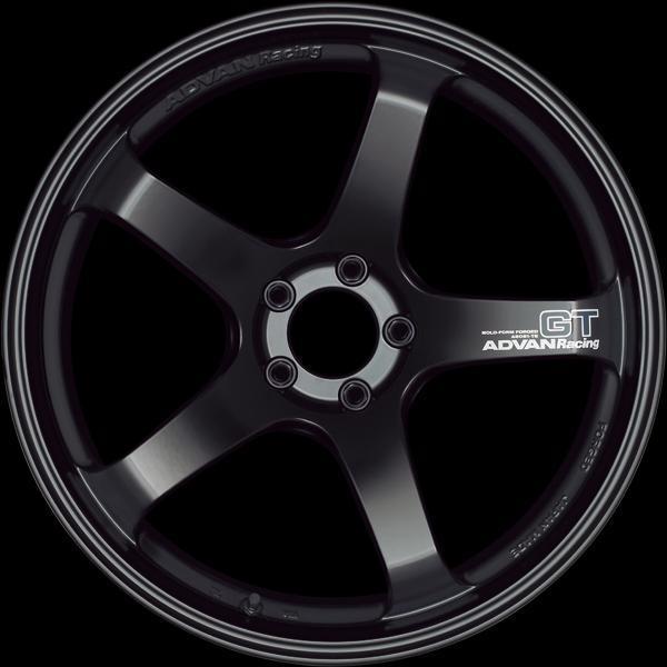 Advan GT 18x12 +27 5x114.3 Semi Gloss Black Wheel - Universal (YAQ8O27ESB)-avnYAQ8O27ESB-YAQ8O27ESB-Wheels-Advan-18x12-+27mm-5x114.3-JDMuscle