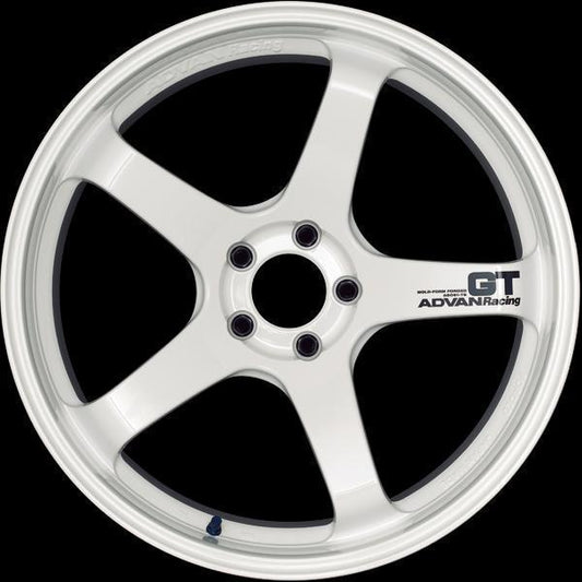 Advan GT 18x9.5 +40 5x100 Racing White Wheel - Universal (YAQ8J40DW)-avnYAQ8J40DW-YAQ8J40DW-Wheels-Advan-18x9.5-+40mm-5x100-JDMuscle