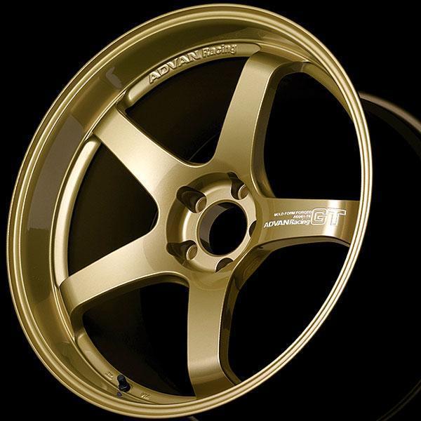 Advan GT Premium Version 18x10.5 +45 5x130 Racing Gold Metallic Wheel - Universal (YAQ8L45PRG)-avnYAQ8L45PRG-YAQ8L45PRG-Wheels-Advan-18x10.5-+45mm-5x130-JDMuscle
