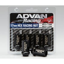 Advan Lug Nut 12X1.25 | Black - 4 Pack - Universal
