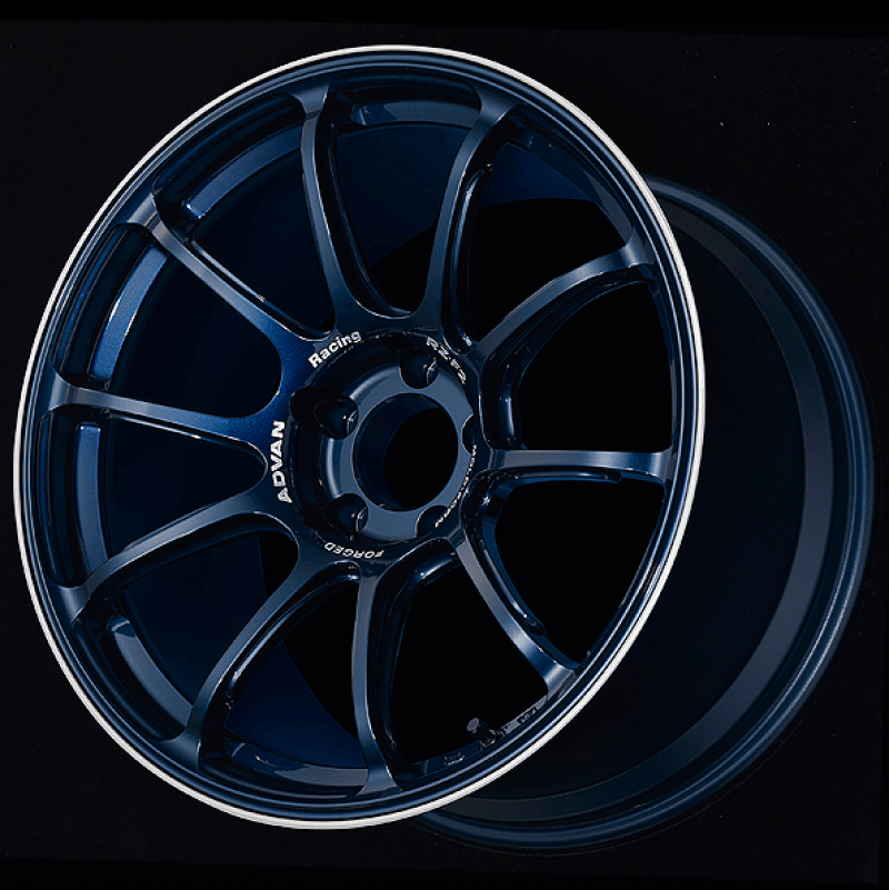 Advan Racing RZ - F2 18x9.5 +45 5 - 120 Racing Titanium Blue & Ring Wheel - JDMuscleNon - CategorizedavnYA28J45WDR