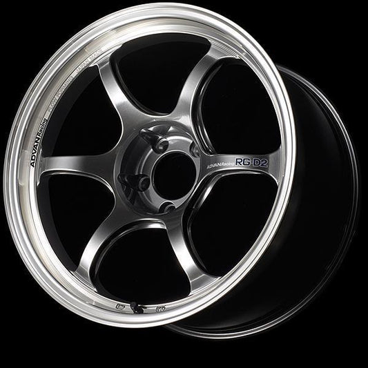 Advan RG-D2 15x5.5 +45 4-100 Machining & Racing Hyper Black Wheel - Universal (YAT5B45AHB)-avnYAT5B45AHB-YAT5B45AHB-Wheels-Advan-15x5.5-+45mm-4x100-JDMuscle