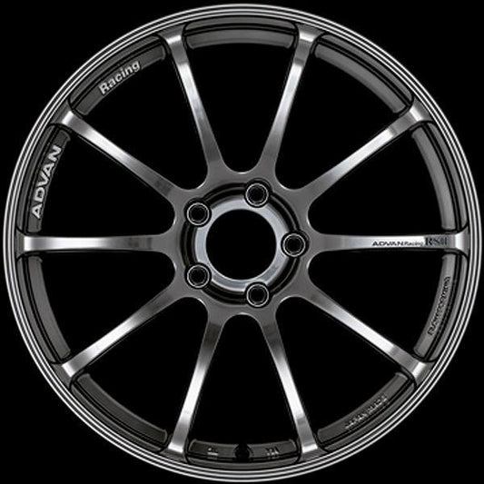 Advan RGIII 17x8 +38 5x114.3 Racing Hyper Black Wheel - Universal (YAR7G38EHB)-avnYAR7G38EHB-YAR7G38EHB-Wheels-Advan-17x8-+38mm-5x114.3-JDMuscle
