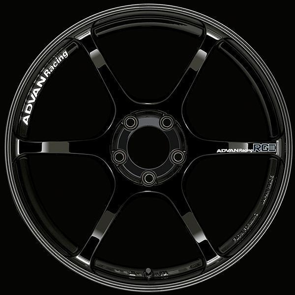 Advan RGIII 17x9 +45 5x114.3 Racing Gloss Black Wheel - Universal (YAR7I45EB)-avnYAR7I45EB-YAR7I45EB-Wheels-Advan-17x9-+45mm-5x114.3-JDMuscle