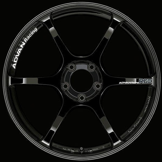 Advan RGIII 19x9 +35 5x114.3 Racing Gloss Black Wheel - Universal (YAR9I35EB)-avnYAR9I35EB-YAR9I35EB-Wheels-Advan-19x9-+35mm-5x114.3-JDMuscle