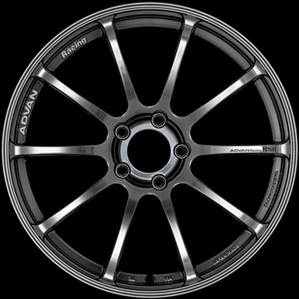 Advan RSII 17x7 +42 4-100 Racing Hyper Black Wheel - Universal (YAP7E42AHB)-avnYAP7E42AHB-YAP7E42AHB-Wheels-Advan-17x7-+42mm-4x100-JDMuscle