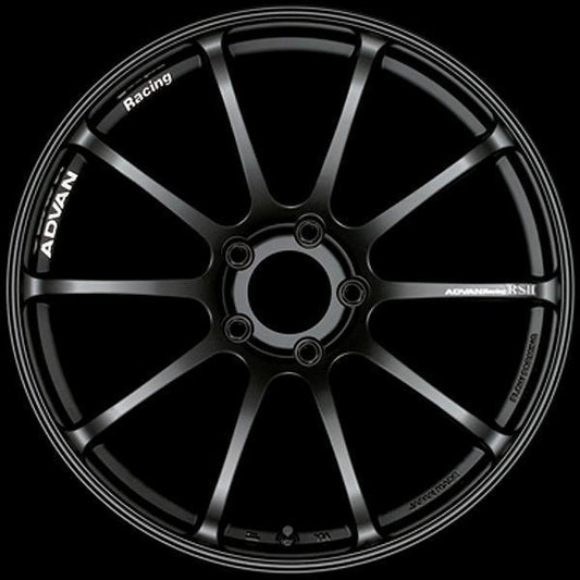 Advan RSII 17x9 +45 5x114.3 Semi Gloss Black Wheel - Universal (YAP7I45ESB)-avnYAP7I45ESB-YAP7I45ESB-Wheels-Advan-17x9-+45mm-5x114.3-JDMuscle