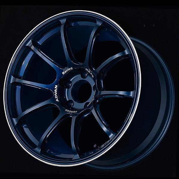 Advan RZ-F2 18x9.5 +12 5x114.3 Racing Titanium Blue and Ring Wheel - Universal (YA28J12EDR)-avnYA28J12EDR-YA28J12EDR-Wheels-Advan-18x9.5-+12mm-5x114.3-JDMuscle