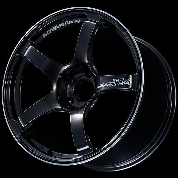Advan TC4 18x9.5 +12 5x114.3 Racing Black Gunmetallic and Ring Wheel - Universal (YAD8J12EBGR)-avnYAD8J12EBGR-YAD8J12EBGR-Wheels-Advan-18x9.5-+12mm-5x114.3-JDMuscle