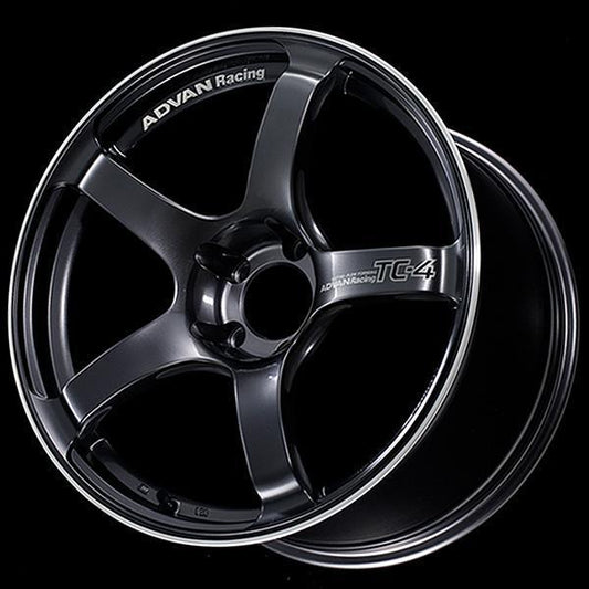 Advan TC4 18x9.5 +12 5x114.3 Racing Gunmetallic and Ring Wheel - Universal (YAD8J12EGMR)-avnYAD8J12EGMR-YAD8J12EGMR-Wheels-Advan-18x9.5-+12mm-5x114.3-JDMuscle