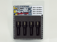 Advan Wheel Bolt M14x1.25 60 Degree 27mm Thread | Black - 4 Pack | Special Order No Cancel - JDMuscleNon - CategorizedavnYV0651
