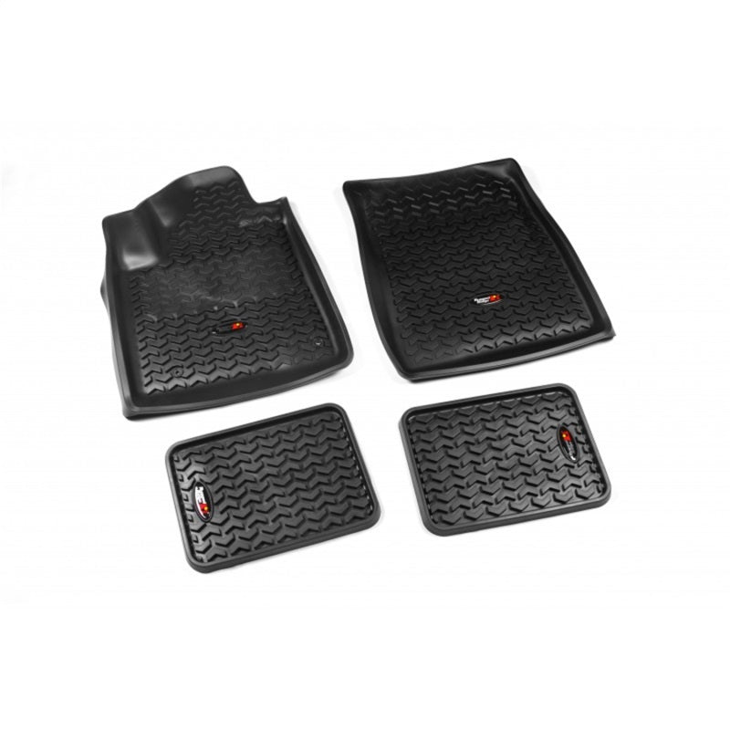 Rugged Ridge Front/Rear Floor Liner Black Toyota Sequoia 2007-2011 / Tundra CrewMax 2007-2011 | 82987.61