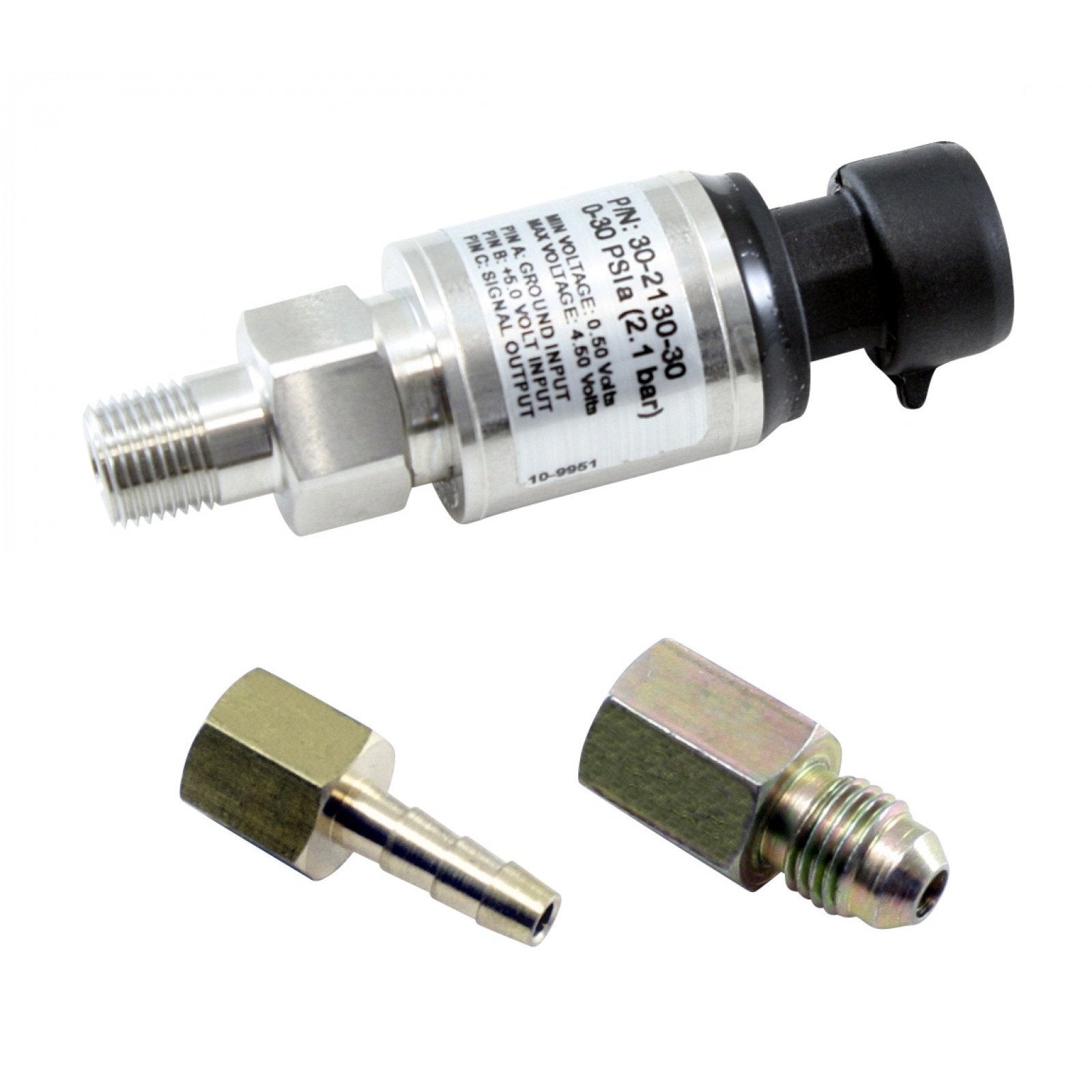 AEM 30 PSIa / 2 Bar Stainless Steel Pressure Sensor Kit | 30-2130-30
