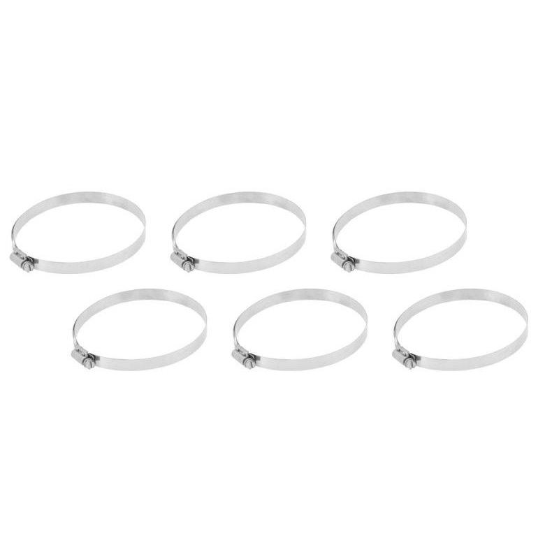 AEM 4in - 5in Hose Clamp Kit (6 Pack) - 0.5in Width - 0.3125in Slotted Bolt Head (23-213)-aem23-213-23-213-Universal Hose Clamps-AEM Induction-JDMuscle