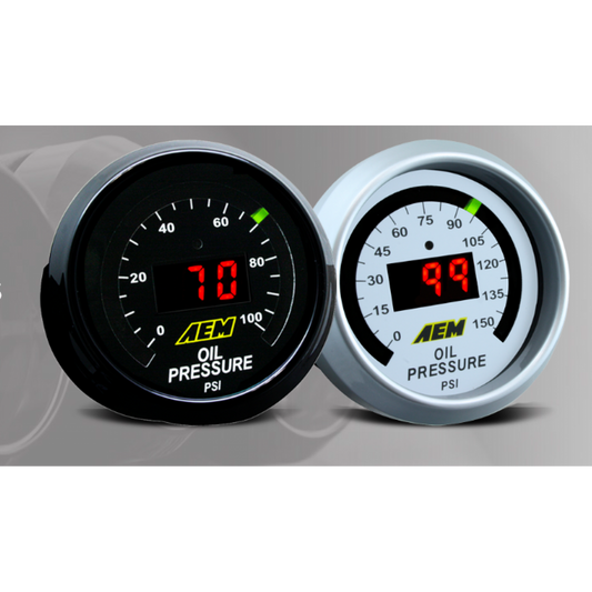 AEM Oil/Transmission/Water Temperature Gauge - 100-300˚F (30-4402)-aem30-4402-30-4402-Temperature Gauges-AEM Electronics-JDMuscle