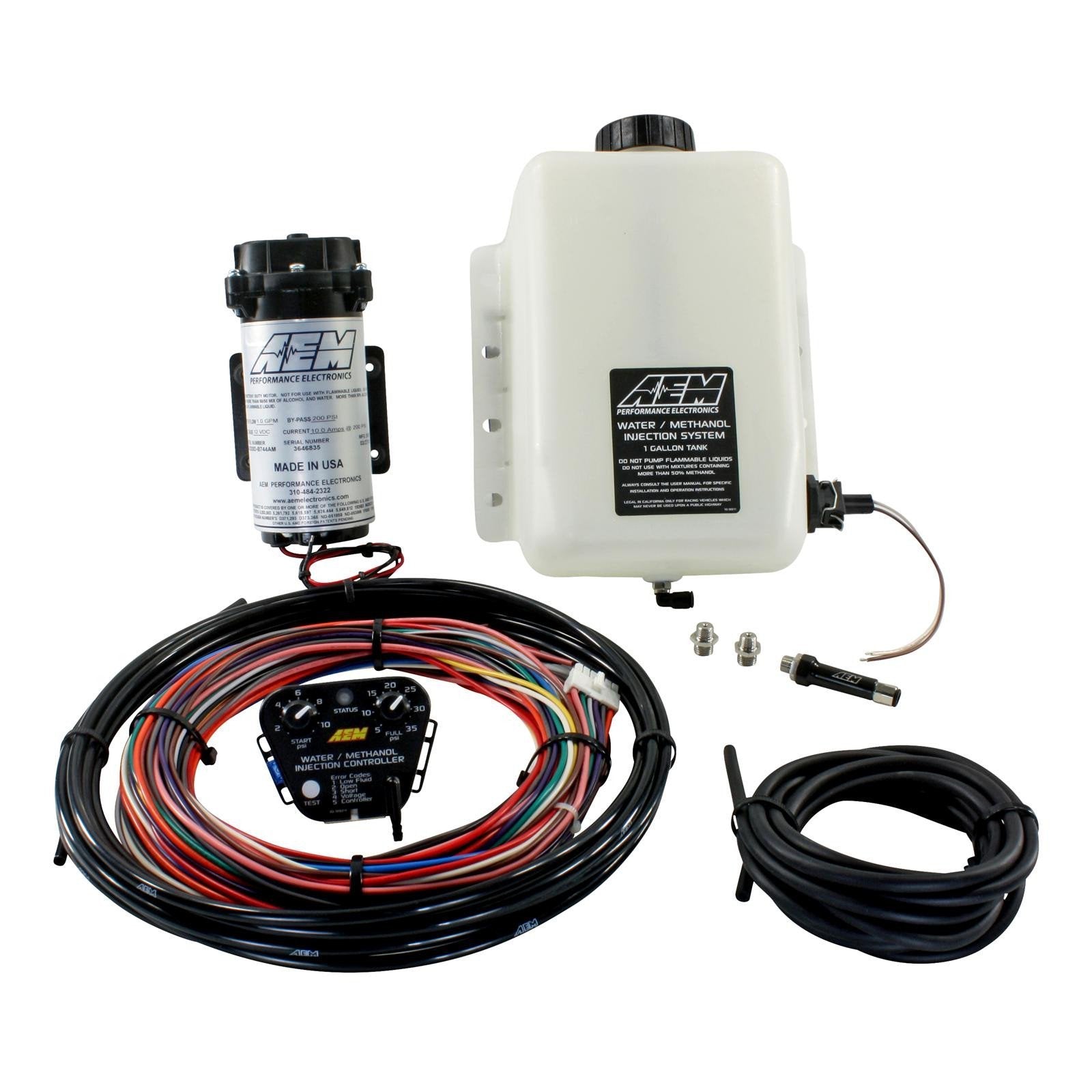 AEM Water/Methanol Injection Kit - V2 0-5v MAF/MAP Frequency/Duty Cycle Operated - No Tank (30-3352)-aem30-3352-30-3352-Water and Meth Injection Components-AEM Electronics-JDMuscle