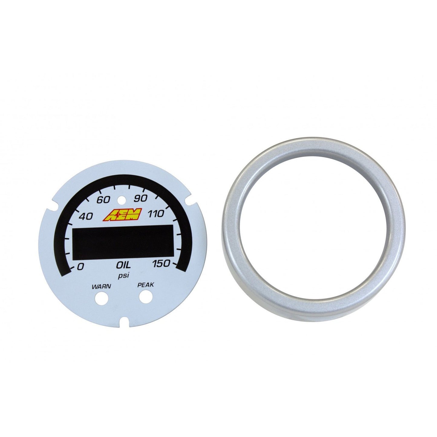 AEM X-Series Oil Pressure Gauge 0-150psi / 0-10bar Black Bezel & Black Faceplate (30-0307)-aem30-0307-30-0307-Pressure Gauges-AEM Electronics-JDMuscle