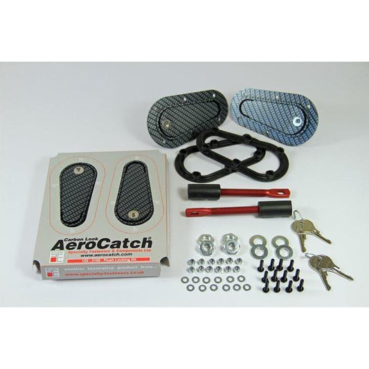 Aerocatch Hood Pins Flush Locking Carbon Look - Universal-AEC-125-3100-AEC-125-3100-Hood Pins and Latches-Aerocatch-JDMuscle