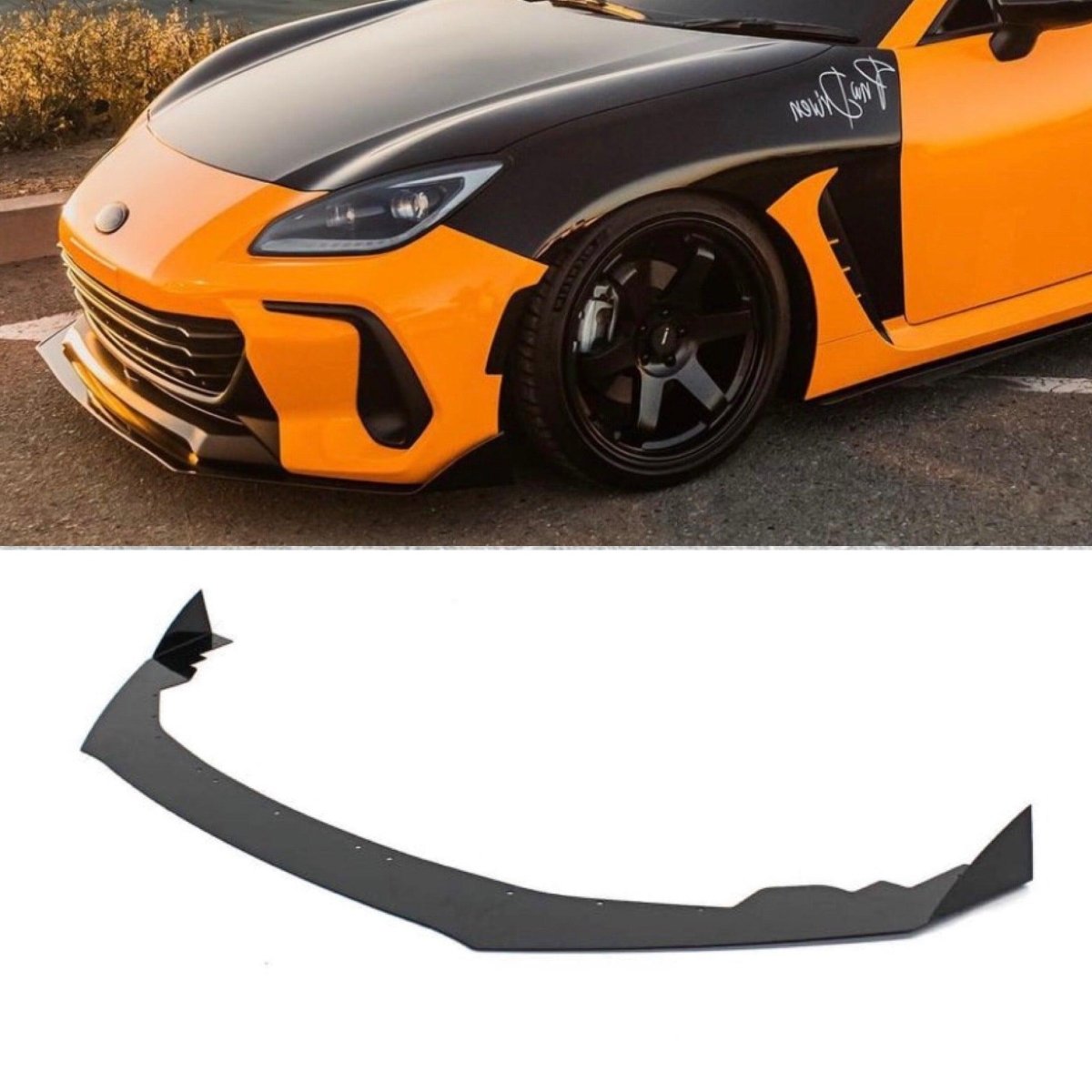 AeroFlowDynamics 2022+ BRZ Front Splitter V2 - JDMuscleFront Wind SplitterNotch