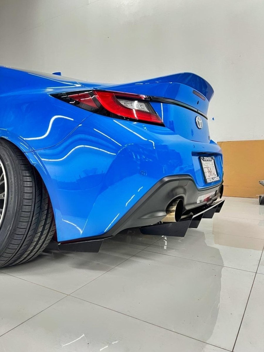 AeroFlowDynamics 2022+ BRZ/ GR86 Rear Diffuser V1 - JDMuscleDiffusers and Vortex GeneratorsRear Bumper Side Spats ONLYBlack