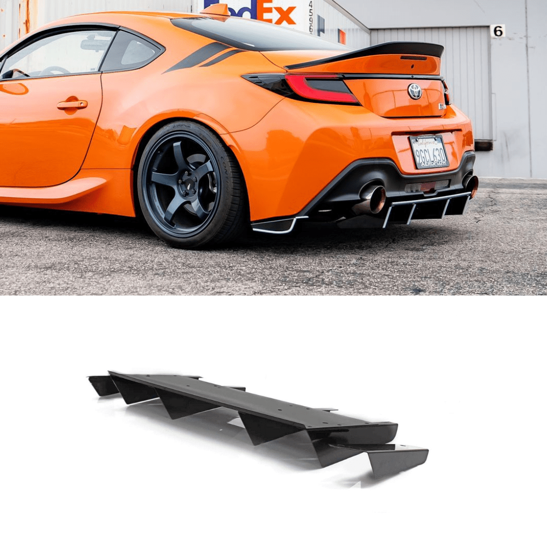 AeroFlowDynamics 2022+ BRZ/ GR86 Rear Diffuser V1 - JDMuscleDiffusers and Vortex GeneratorsRear Bumper Side Spats ONLYBlack