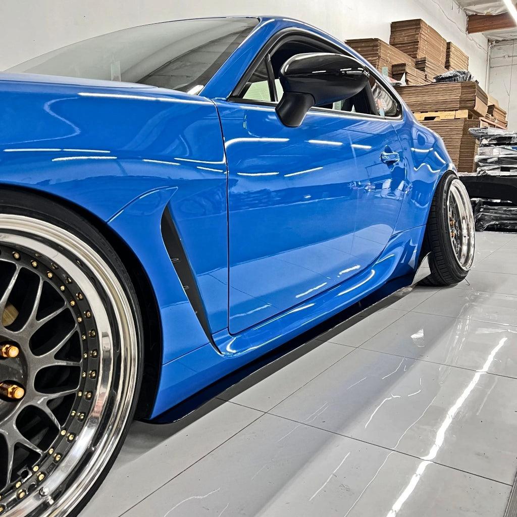 Fits 22-25 Subaru BRZ Toyota GR86 2-Door IKON Style Side Skirt Extension PU 2PCS Fits 22-25 Subaru BRZ Toyota GR86 2-Door IKON Style Side Skirt Extension PU 2PCS