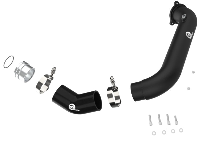 aFe BladeRunner Black 2-3/4in Aluminum Charge Pipe Toyota GR Supra 2021 | 46-20488-B - JDMuscleCharge Pipesafe46-20488-B