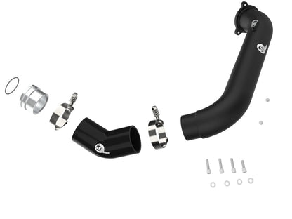 aFe BladeRunner Black 2-3/4in Aluminum Charge Pipe Toyota GR Supra 2021 | 46-20488-B - JDMuscleCharge Pipesafe46-20488-B