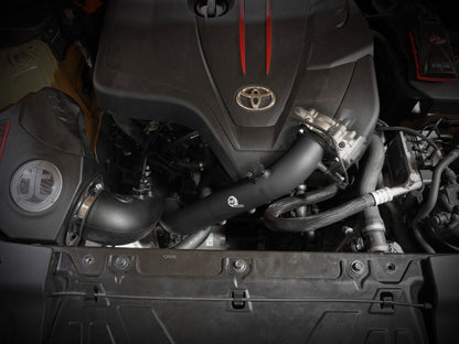 aFe BladeRunner Black 2-3/4in Aluminum Charge Pipe Toyota GR Supra 2021 | 46-20488-B - JDMuscleCharge Pipesafe46-20488-B