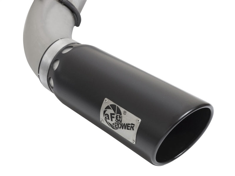 aFe Large Bore HD 5in DPF-Back SS Exhaust w/ Black Tip Nissan Titan 5.0L V8 2016 | 49-46112-B - JDMuscleCat Back Exhaust Systemafe49-46112-B