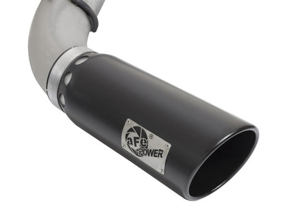 aFe Large Bore HD 5in DPF-Back SS Exhaust w/ Black Tip Nissan Titan 5.0L V8 2016 | 49-46112-B - JDMuscleCat Back Exhaust Systemafe49-46112-B