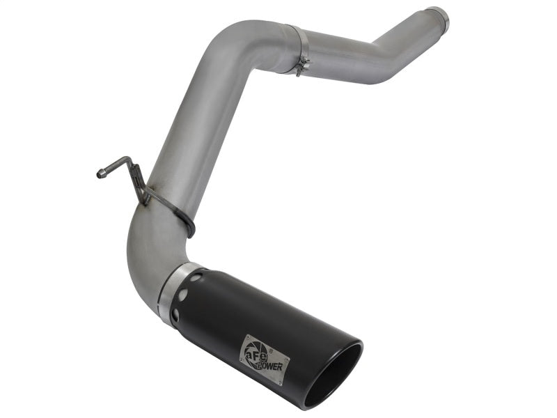 aFe Large Bore HD 5in DPF-Back SS Exhaust w/ Black Tip Nissan Titan 5.0L V8 2016 | 49-46112-B - JDMuscleCat Back Exhaust Systemafe49-46112-B