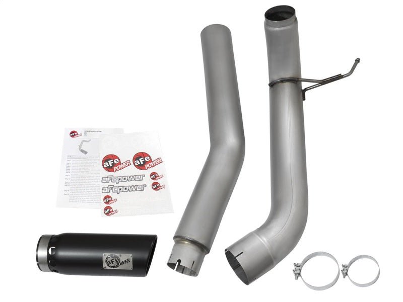 aFe Large Bore HD 5in DPF-Back SS Exhaust w/ Black Tip Nissan Titan 5.0L V8 2016 | 49-46112-B - JDMuscleCat Back Exhaust Systemafe49-46112-B