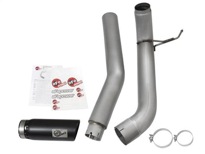 aFe Large Bore HD 5in DPF-Back SS Exhaust w/ Black Tip Nissan Titan 5.0L V8 2016 | 49-46112-B - JDMuscleCat Back Exhaust Systemafe49-46112-B