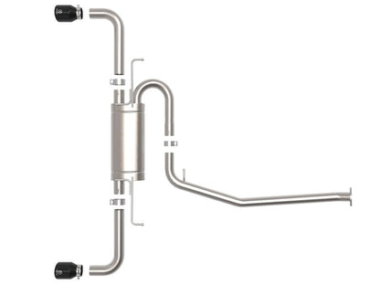aFe POWER 19 - 22 RAV4 4 - 2.5L 304SS CB Exhaust w/ Black Tips | 49 - 36053 - B - JDMuscleCat Back Exhaust Systemafe49-36053-B