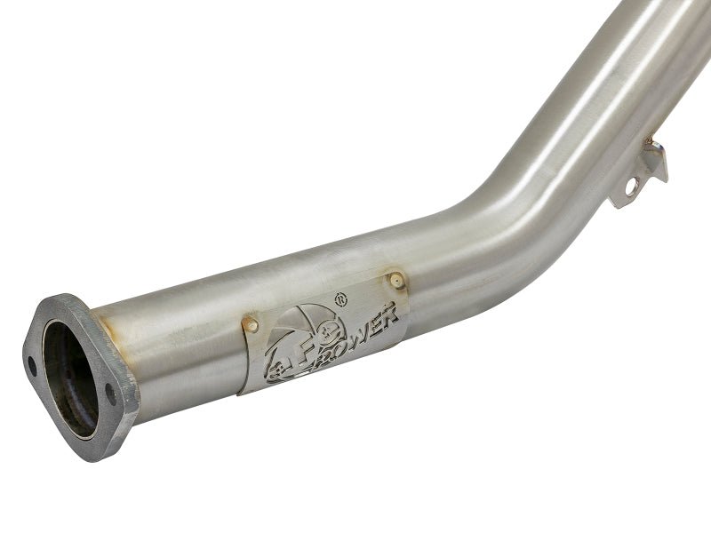 aFe Power Elite Twisted Steel 2.5in Rear Down-Pipe Mid-Pipe Infiniti Q50 2016-2019 | 48-36111-RN - JDMuscleFront Pipes and Downpipes / J-Pipesafe48-36111-RN
