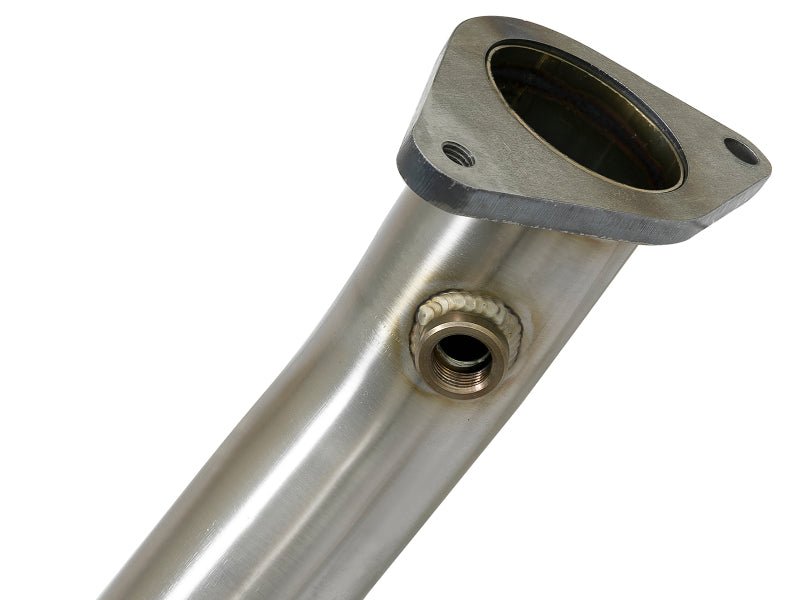 aFe Power Elite Twisted Steel 2.5in Rear Down-Pipe Mid-Pipe Infiniti Q50 2016-2019 | 48-36111-RN - JDMuscleFront Pipes and Downpipes / J-Pipesafe48-36111-RN