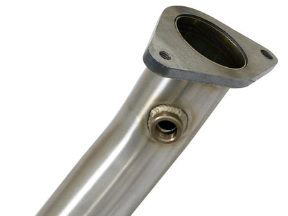 aFe Power Elite Twisted Steel 2.5in Rear Down-Pipe Mid-Pipe Infiniti Q50 2016-2019 | 48-36111-RN - JDMuscleFront Pipes and Downpipes / J-Pipesafe48-36111-RN