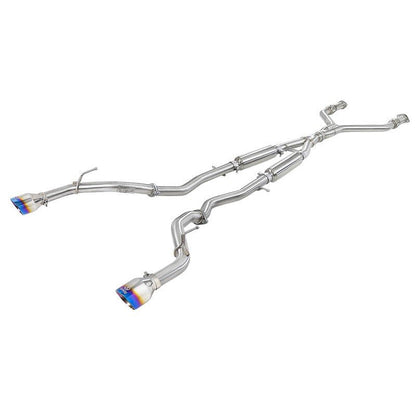 aFe POWER Takeda 2.5in 304 SS CB Exhaust w/ Blue Flame Tips 17-21 Infiniti Q60 V6-3.0L | tt | 49-36134NM-L - JDMuscleCat Back Exhaust Systemafe49-36134NM-L