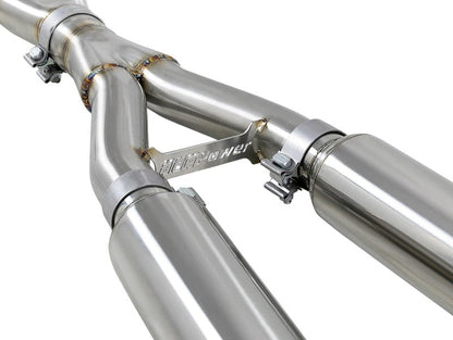 aFe POWER Takeda 2.5in 304 SS CB Exhaust w/ Blue Flame Tips 17-21 Infiniti Q60 V6-3.0L | tt | 49-36134NM-L - JDMuscleCat Back Exhaust Systemafe49-36134NM-L