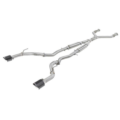 aFe POWER Takeda 2.5in 304 SS CB Exhaust w/ Carbon Fiber Tips 17-21 Infiniti Q60 V6-3.0L | tt | 49-36134NM-C - JDMuscleCat Back Exhaust Systemafe49-36134NM-C